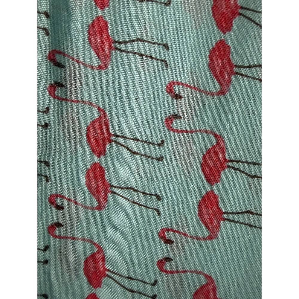Talbots Blue Pink Flamingo Lightweight Infinity Scarf NWT Resortwear Cruise